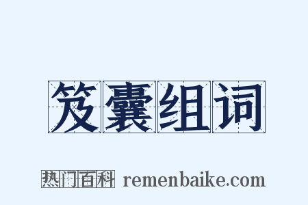 笈囊组词是什么意思的图片